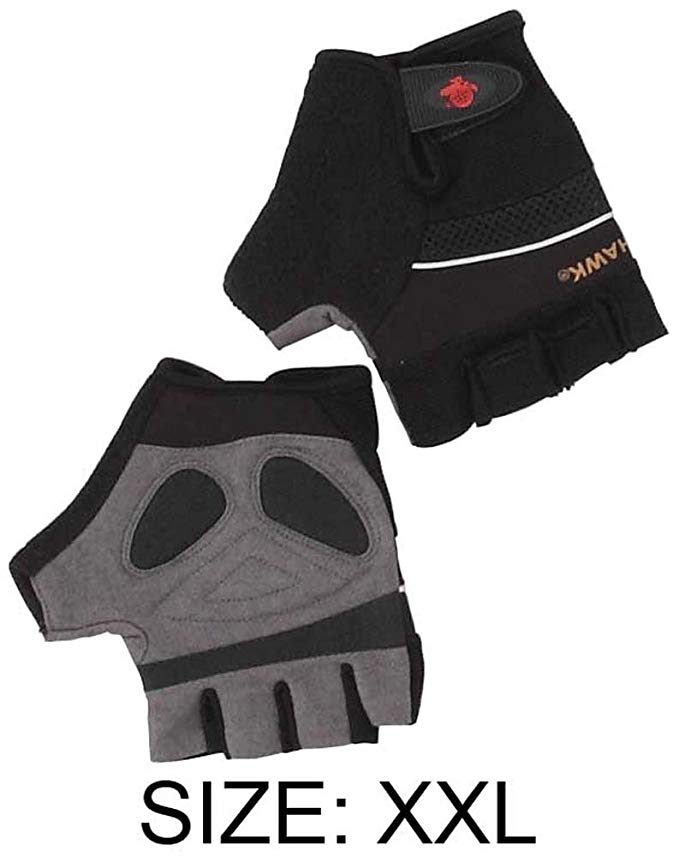 ToolUSA Men's Size XXL Fingerless Gloves With Synthetic Gray Suede Palms, And Black Spandex Backs