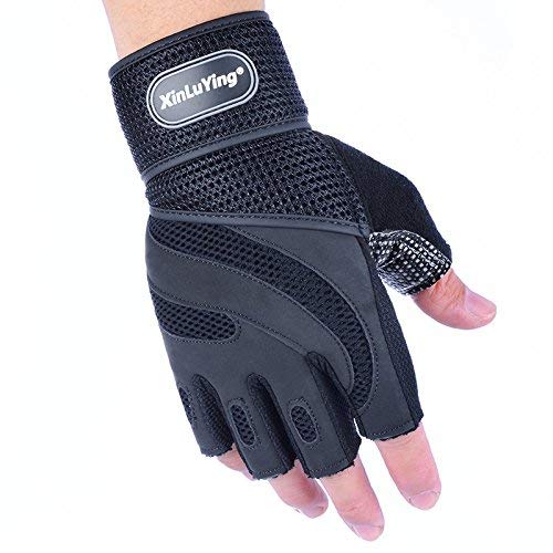 Mens Ultralight Weight Lifting Gloves Basic Padded Gym Glove Suits Men Women Half Finger Gloves Training Workout Exercises