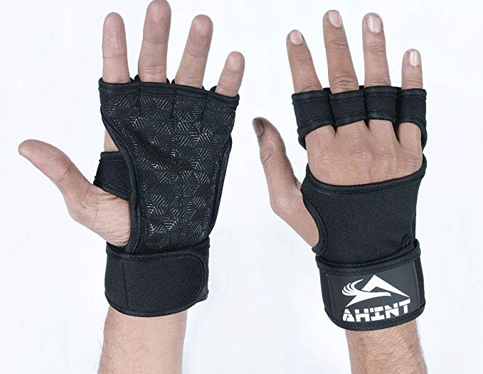 Cross Training Gloves with Wrist Support for Gym Workouts, WOD, Weightlifting & Fitness