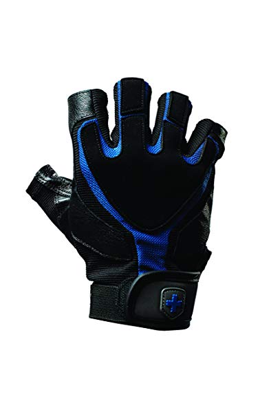 Harbinger Training Grip Non-Wristwrap Weightlifting Gloves with TechGel-Padded Leather Palm (Pair)