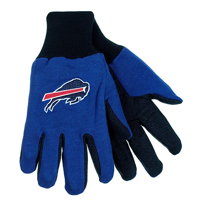 NFL Football Multi Color Team Logo Sport Gloves - Pick Team (Buffalo Bills)