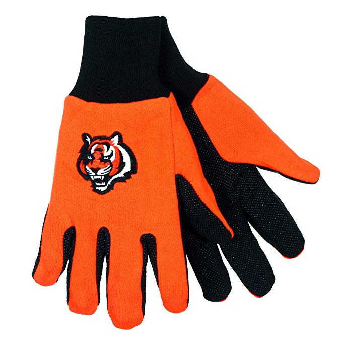 NFL Football Multi Color Team Logo Sport Gloves - Pick Team (Cincinnati Bengals)