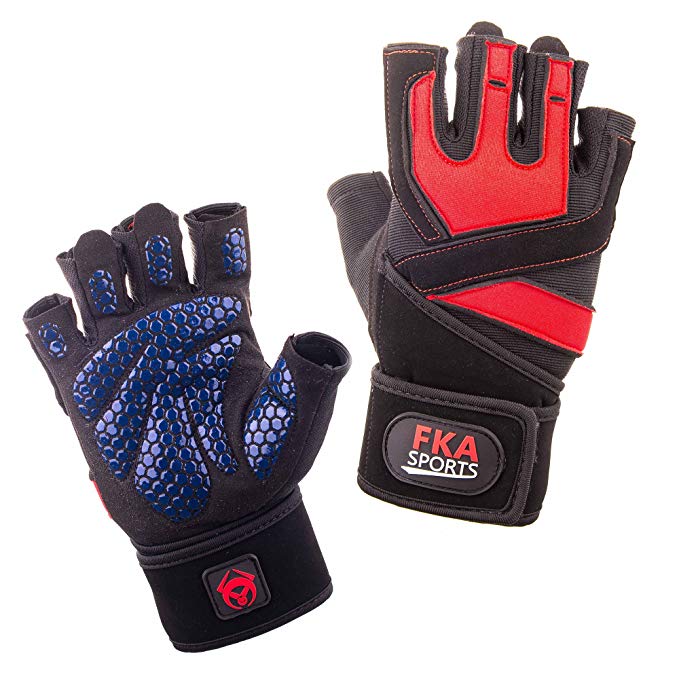 FKA Sports - Best Gym Gloves for Training - For Weight Lifting Grips - For Man & Women - Ultralight, Breathable & Durable Gloves with Anti-slip padded