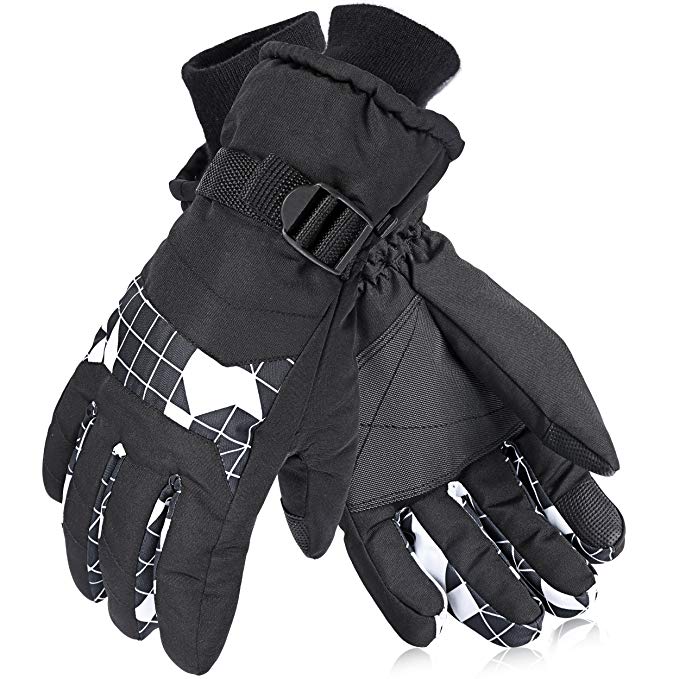 Ski Gloves, Winter Gloves, Oumers Anti-splash Taslan Fabric Snow Breathable Motorcycle Warm Gloves for Men Women and Kids