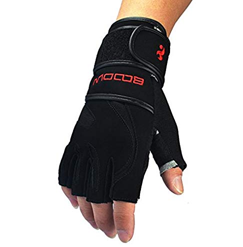 Kungken Weight Lifting Gloves With Pigskin Palms And Wrist Wrap Provide Support For Gym, Workout, Crossfit, Fitness, Kettlebell, WOD, Cross Training