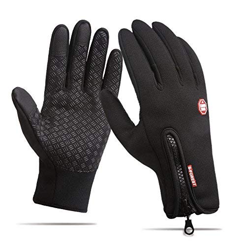 Winnerbe Upgrade Section Men Women Warm Waterproof Touch Screen Fleece Gloves Full Finger Ski Gloves