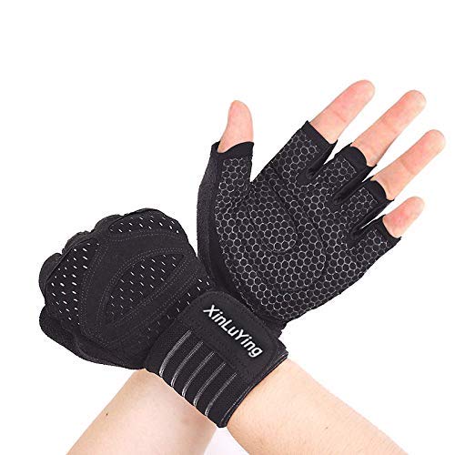 WELTEAYO New Ventilated Weight Lifting Gloves Wrist Wrap, Exercising Gloves Full Palm Protection. Great Pull Ups, Cross Training, Fitness, Weightlifting Outdoor Sports. Suits Men & Women