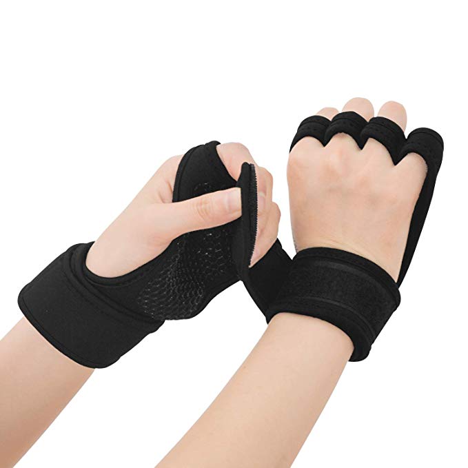 Srtain Cross Training Gloves with Wrist Support by Non-Slip Palm Silicone Padding to Avoid Calluses, Perfect for Weight Lifting/Gym Workout/Cycling with Wrist Wrap Support, Ideal for Both Men & Women