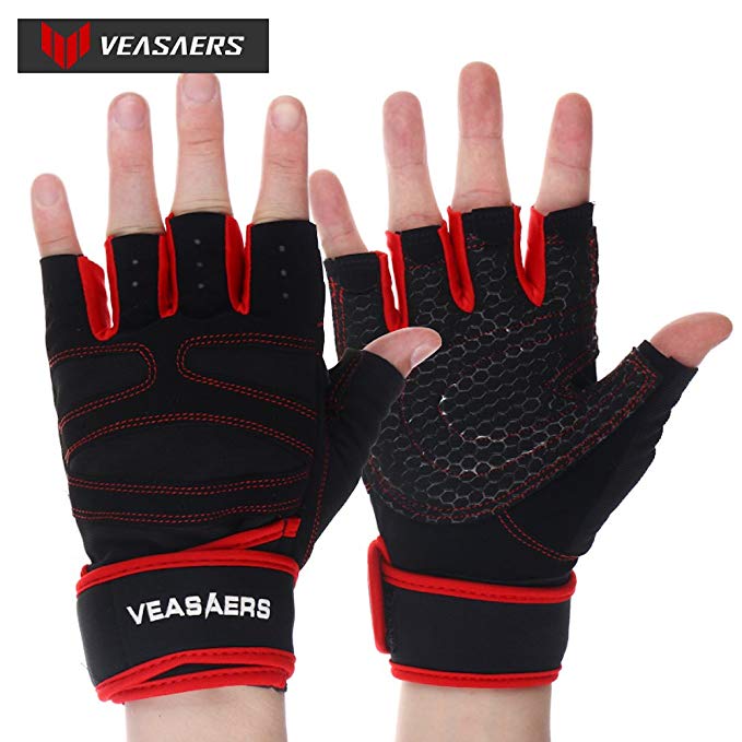 Premium Exercise Gloves with Anti-Slip Palms For Working Out Training Fitness Crossfit with wrist Support for Men and women