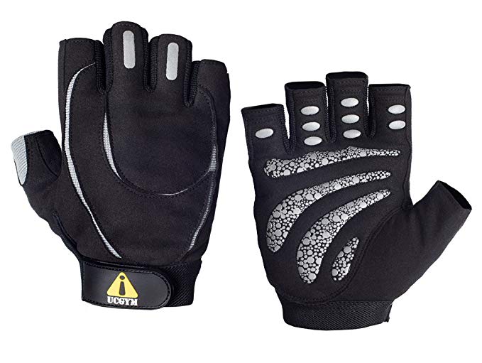 UCgym Sure Grip WORKOUT GLOVES - Great for Gym, Weight Lifting, Crossfit, Cycling