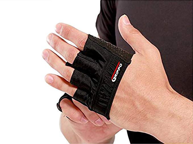 Crossfit Weight Lifting Gloves - Gripper | Callus Guard for Gym Workout Gloves by Fitwiz for Weightlifting & Cross Training Athletes - Enhanced Silicone Grip Palm Glove | Barehand Fitness Gloves