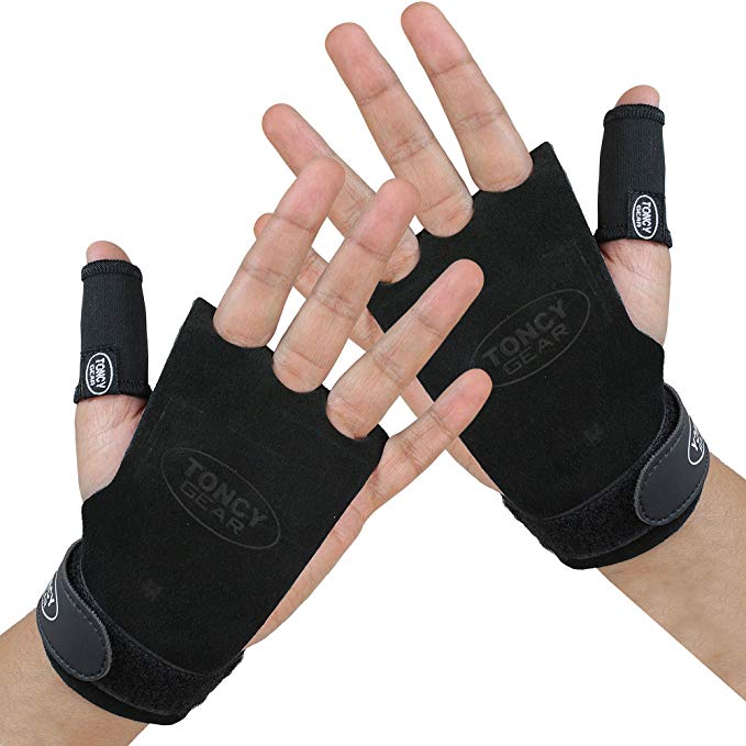 Gymnastics Grips & Crossfit Gloves Grants A Rock Solid Grip & Shield That Saves Your Precious Skin From Falling Off Your Hands| Safe Crossfit Grips Finger Hole Design Will NOT Tear, Bunch Up or Slide