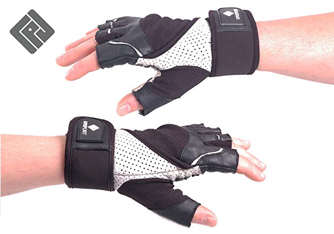 Weight Lifting Gloves LPJ SPORT With Wrist Wrap Support For Weightlifting - Workout - Cross Training & Fitness. for Leather Gloves. Ideal for Men & Woman