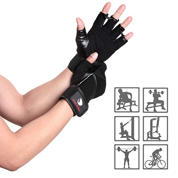 WENER Workout Gloves, Anti-skid, wear-resistant, breathable, Suitable for fitness, gym, weight lifting, pull-up, cross training, exercise and outdoor sports. (Men & Women)