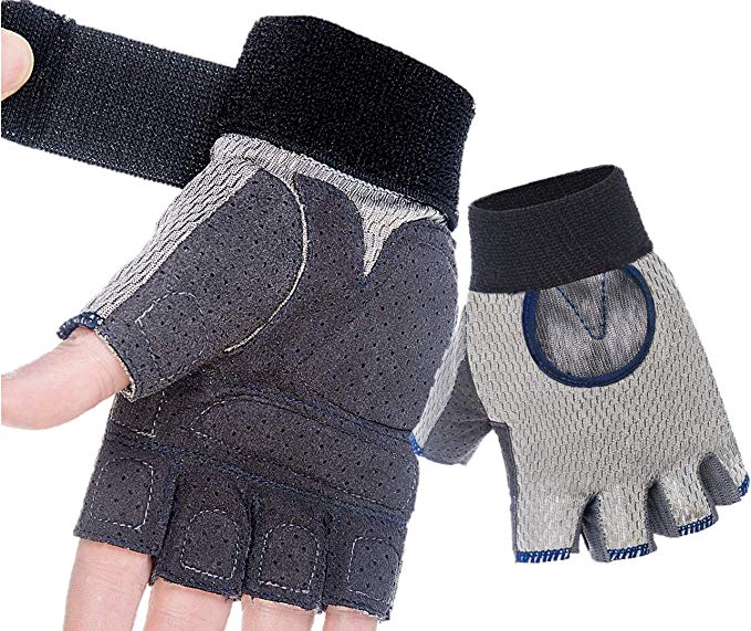 Fit X Women Workout Fingerless Gloves | Breathable & Comfy 3D Fabric For Firm Grip | Secure Fit Adjustable Wrist Band | For Gym, Weight Lifting, CrossFit Training, Cycling, Driving, Push Ups & More