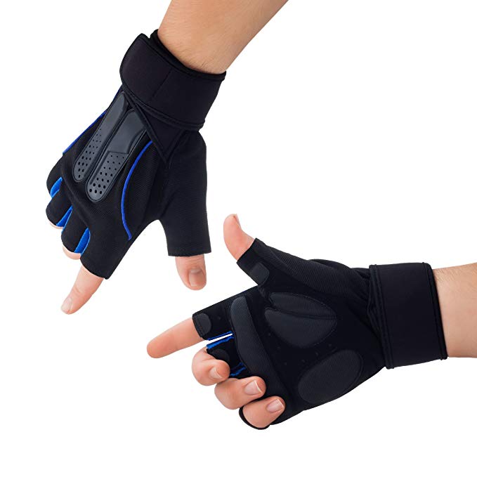 SportAI Cycling Gloves Men's and Women's Half Finger Glove Fitness Exercise Training Workout Gloves