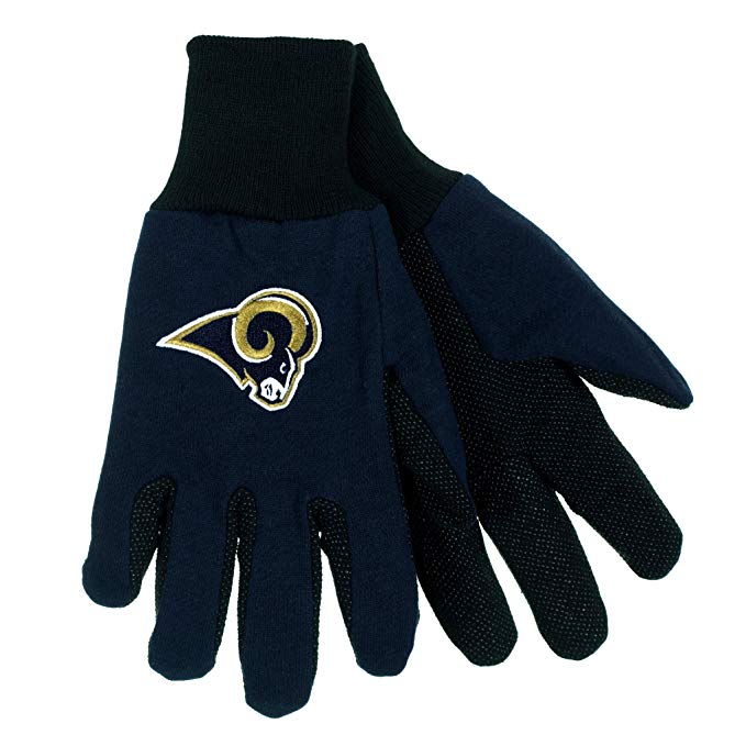 NFL Football Multi Color Team Logo Sport Gloves - Pick Team (St. Louis Rams)