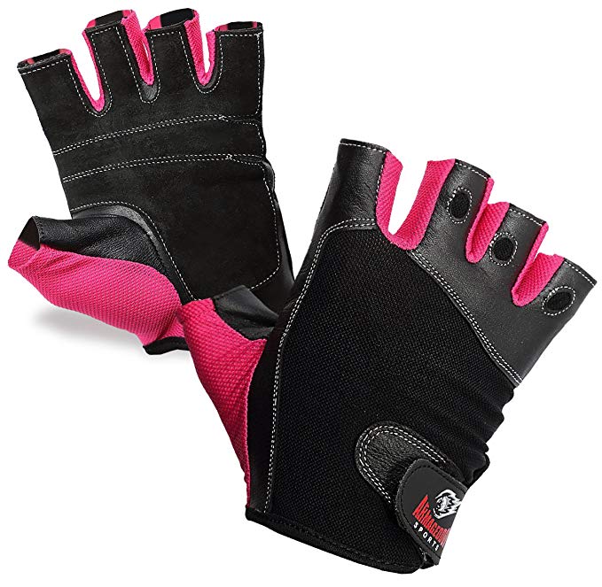 Fitness Gloves (+BONUS - FREE eBook) For Women, Girls and Ladies, Gym Weight Lifting Training Workout, Premium Leather and Breathable